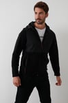 Buratti Kapüşonlu Dik Yaka Şardonlu Slim Fit Erkek Sweat 5655268 SİYAH-SİYAH