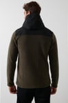 Buratti Kapüşonlu Dik Yaka Şardonlu Slim Fit Erkek Sweat 5655268 SİYAH-HAKİ