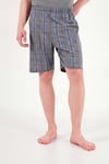 Buratti Kareli Pamuklu Regular Fit Şortlu Erkek Pijama Takımı 6572021 FÜME