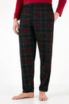 Buratti Kareli Pamuklu Regular Fit Uzun Kollu Erkek Pijama Takımı 60961003 BORDO