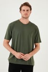 Buratti Modal Karışımlı Regular Fit Bisiklet Yaka Basic Erkek T Shirt 5902924 HAKİ