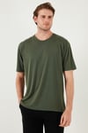 Buratti Modal Karışımlı Regular Fit Bisiklet Yaka Basic Erkek T Shirt 5902924 HAKİ