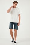 Buratti Modal Karışımlı Regular Fit Bisiklet Yaka Basic Erkek T Shirt 5902924 EKRU