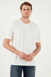 Buratti Modal Karışımlı Regular Fit Bisiklet Yaka Basic Erkek T Shirt 5902924 EKRU