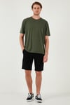 Buratti Modal Karışımlı Regular Fit Bisiklet Yaka Basic Erkek T Shirt 5902924 HAKİ