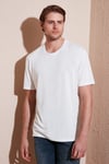 Buratti Modal Karışımlı Regular Fit Bisiklet Yaka Basic Erkek T Shirt 5902924 EKRU