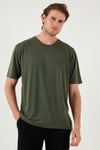 Buratti Modal Karışımlı Regular Fit Bisiklet Yaka Basic Erkek T Shirt 5902924 HAKİ