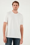 Buratti Modal Karışımlı Regular Fit Bisiklet Yaka Basic Erkek T Shirt 5902924 EKRU
