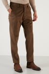 Buratti Normal Bel Regular Fit Düz Paça Erkek Kadife Pantolon 645MERLIN CAMEL