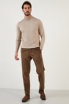 Buratti Normal Bel Regular Fit Düz Paça Erkek Kadife Pantolon 645MERLIN CAMEL