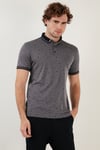 Buratti Pamuk Karışımlı Desenli Slim Fit Erkek Polo Yaka T Shirt 646B3210 LACİVERT