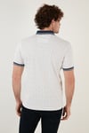 Buratti Pamuk Karışımlı Desenli Slim Fit Erkek Polo Yaka T Shirt 646B3200 BEYAZ
