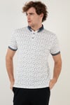Buratti Pamuk Karışımlı Desenli Slim Fit Erkek Polo Yaka T Shirt 646B3280 BEYAZ