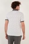 Buratti Pamuk Karışımlı Desenli Slim Fit Erkek Polo Yaka T Shirt 646B3270 BEYAZ
