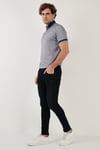 Buratti Pamuk Karışımlı Desenli Slim Fit Erkek Polo Yaka T Shirt 646B3270 LACİVERT