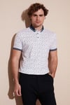 Buratti Pamuk Karışımlı Desenli Slim Fit Erkek Polo Yaka T Shirt 646B3280 BEYAZ