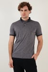 Buratti Pamuk Karışımlı Desenli Slim Fit Erkek Polo Yaka T Shirt 646B3210 LACİVERT