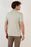 Buratti Pamuk Karışımlı Desenli Slim Fit Erkek Polo Yaka T Shirt 646B3200 ELMA YEŞİLİ