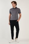Buratti Pamuk Karışımlı Desenli Slim Fit Erkek Polo Yaka T Shirt 646B3210 LACİVERT