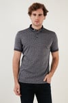 Buratti Pamuk Karışımlı Desenli Slim Fit Erkek Polo Yaka T Shirt 646B3280 LACİVERT