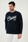 Buratti Pamuk Karışımlı Regular Fit Bisiklet Yaka Erkek Sweat 5905468S İNDİGO