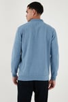Buratti Pamuk Karışımlı Regular Fit Erkek Polo Yaka Kazak 456223 KOYU MAVİ