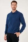 Buratti Pamuk Karışımlı Regular Fit Erkek Polo Yaka Kazak 456223 SAKS