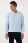 Buratti Pamuk Karışımlı Regular Fit Erkek Polo Yaka Kazak 456223 MAVİ