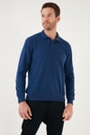 Buratti Pamuk Karışımlı Regular Fit Erkek Polo Yaka Kazak 456223 SAKS