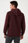 Buratti Pamuklu Baskılı Kapüşonlu Slim Fit Erkek Sweat 5905238 VİŞNE