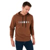 Buratti Pamuklu Baskılı Kapüşonlu Slim Fit Erkek Sweat 5905238 TABA