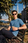 Buratti Pamuklu Bisiklet Yaka Basic Erkek T Shirt 59020001 MAVİ