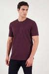 Buratti Pamuklu Bisiklet Yaka Basic Erkek T Shirt 59020001 VİŞNE