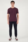 Buratti Pamuklu Bisiklet Yaka Basic Erkek T Shirt 59020001 VİŞNE