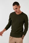 Buratti Pamuklu Bisiklet Yaka Normal Kalıp Basic Erkek Sweat 5905073 HAKİ