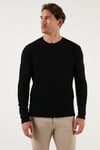Buratti Pamuklu Bisiklet Yaka Normal Kalıp Basic 2'li Paket Erkek Sweat 5905073S2 ANTRASİT-SİYAH