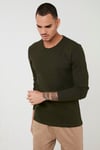 Buratti Pamuklu Bisiklet Yaka Normal Kalıp Basic Erkek Sweat 5905073 HAKİ