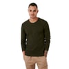 Buratti Pamuklu Bisiklet Yaka Normal Kalıp Basic Erkek Sweat 5905073 HAKİ