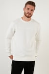 Buratti Pamuklu Bisiklet Yaka Slim Fit Erkek Sweat 5905033 EKRU