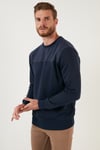 Buratti Pamuklu Bisiklet Yaka Slim Fit Erkek Sweat 5905033 İNDİGO