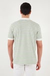 Buratti Pamuklu Çizgili Kısa Kollu Düğmeli Erkek Polo T Shirt 5904046 Elma
