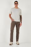 Buratti Pamuklu Comfort Fit Normal Bel Boru Paça Jeans Erkek Kot Pantolon 4412C19TEXAS TOPRAK
