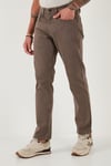 Buratti Pamuklu Comfort Fit Normal Bel Boru Paça Jeans Erkek Kot Pantolon 4412C19TEXAS TOPRAK