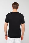 Buratti Pamuklu Düğme Detaylı Slim Fit V Yaka 3'lü Paket Erkek T Shirt 5902122S3 Siyah-Beyaz-Beyaz