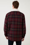 Buratti Pamuklu Ekoseli Regular Fit Kışlık Oduncu Erkek Ceket 606343717 BORDO