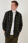 Buratti Pamuklu Ekoseli Slim Fit Düğmeli Yaka Erkek Gömlek CF23W114653 HAKİ
