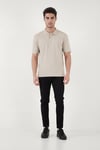 Buratti Pamuklu Kısa Kollu Düğmeli Erkek Polo T Shirt 5904051 TAŞ