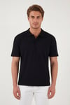 Buratti Pamuklu Kısa Kollu Düğmeli Erkek Polo T Shirt 5904051 SİYAH