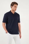 Buratti Pamuklu Kısa Kollu Düğmeli Erkek Polo T Shirt 5904051 İNDİGO
