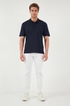 Buratti Pamuklu Kısa Kollu Düğmeli Erkek Polo T Shirt 5904051 İNDİGO